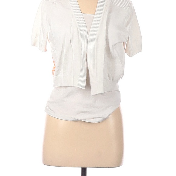 White Calvin Klein shrug with sheer floral back - Picture 4 of 4